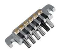 CFTGIW Reemplazo de Cordal de Puente de Guitarra Estilo Vintage Aleación de Aluminio Cobre Barra de Parada de Guitarra Eléctrica de 6 Cuerdas Oro que Hace el Timbre de Rendimiento y para Detener La