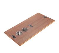CFTGIW Reemplazo de la Mesa RV con 2 Portavoces de Copa Que Se Doblan en la Mitad 31.49x15.74 Pulgadas Panel de Mesa de Bote de Madera Maciza para el Trabajo de Comedor de la (Color de Madera marrón)