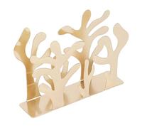 CFTGIW Servilletero de Servilletero de Metal con Patrón de Hueco Vertical de Escritorio Multifunción para Cantina Soporte Dorado y desde C de CoralPapel (Dorado)