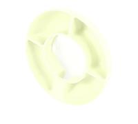 CFTGIW Snack Bowl de Silicona Redondo de 4 Compartimentos Reutilizable para 40 Tazas, para Películas, Juegos y Actividades Al Aire Libre, Bandeja Ligera y Fácil de Comer (Beige)