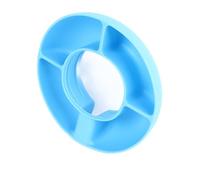 CFTGIW Snack Bowl de Silicona Redondo de 4 Compartimentos Reutilizable para 40 Tazas, para Películas, Juegos y Actividades Al Aire Libre, Bandeja Ligera y Fácil de Comer (BLUE)