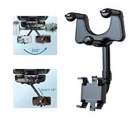 CFTGIW Soporte para Teléfono para Automóvil Espejo Retrovisor Soporte para Teléfono para Celular Retráctil Giratorio de 360 ° Se Adapta a la Mayoría de los Automóviles Fuera Mientras está Usted