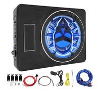 CFTGIW Subwoofer de Autos Subrayados de 10 Pulgadas 800W Subwoofer Activo con Luces LED Azules y Impulso de bajo para SUV SUV de Camiones de Automóvil (Blue)