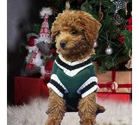 CFTGIW Suéter de Punto para Mascotas Estilo Escolar Cuello en V Suave Transpirable Versátil Chaleco de Punto para Perros Ropa Rojo Vino L Cálido y Transpirable para Estilo Tejido de Material Premium