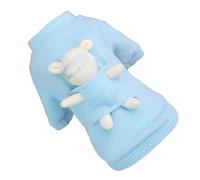 CFTGIW Suéter para Perros Ropa de Invierno Engrosada Tejer Lana Lindo Oso Forma de Juguete Ropa Abrigada Azul XXL Cálido y contra Mascota Suéter para Perros de Invierno para para Abrigada para (XL)