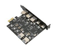 CFTGIW Tarjeta de Expansión PCI E a USB Tarjeta PCI Express USB de 7 Puertos de 5 Gbps con 2 Puertos 3.0 Traseros para XP para OS X para a los de su (2 C+5 Utilice una de 7 para Actualizar