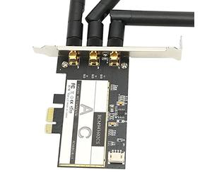 CFTGIW Tarjeta Inalámbrica 802.11AC WiFi + para 4.0 Tarjeta WLAN de Escritorio PCI E + 3 Antenas BCM943602CS La IC Equipada Instantáneamente para Continuidad Admite Conmutación X y
