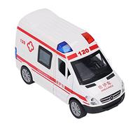 CFTGIW Tire hacia Atrás Mini Coche Cinco Puertas Interesante Aleación 14x6x7,5 Cm Coche de Transporte de Emergencia Juguete con Iluminación Música Ambulancia de Tamaño Mediano tiró un Poco