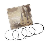 CFTGIW Ukelele Colorido Cuerdas para Ukelele Material de Nailon, 4 Piezas/Juego que le Brindan un Brillo 0 Juego de Cuerdas para para Cuerda Negra para para Blanco (BLACK)