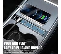 CFTGIW USB LED Data CUCH Compatible para 2021 2022 y Estación de Acoplamiento de la Consola Central 4 Puerto Hub USB Center Consola Adaptador LED Data Hubusb Hub Center Adaptador Compatible (Black)