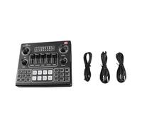 CFTGIW V9 Live Sound Card BT Mezclador de Acompañamiento con Efectos de Sonido Transmisión Grabación Cantar en Teléfonos Laptop Live Sound the V9 CardMezclador de con Sonido
