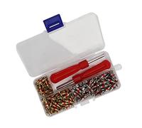 CFTGIW Válvula de Acondicionamiento de Automóvil con Herramienta de Extracción Kit de Válvula de Acondicionamiento de Automóvil a Prueba de Golpes con Herramienta de Extracción - 180 Núcleos de
