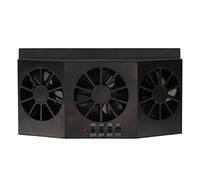 CFTGIW Ventilador de Coche con Energía Solar de 1,5 W, Ventilador de Escape para Coche con 3 Orificios, de Circulación de Aire para Vehículo, Negro Es un Material Resistente a Este Material Premium