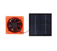 CFTGIW Ventilador Solar Monocristalino Silicón 20W Kit de Ventilador de Ventilación de Panel Solar de 5V con un Desconcierto Redondo para un Bote para Vehículos Recreativos para el Invernadero