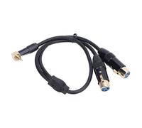 CFTGIW XLR A 3.5 Mm Cable Divisor de Cable Derecho 90 Grados 3.5 Mm Macho Estéreo A 2 XLR Conector de Micrófono Hembra /8 Pulgadas A Hembra de 0.5m A 2 Conecte Salidas con A A A
