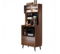 CFY652 Aparador Aparador de Comedor for apartamento pequeño, Sala Estar, Cocina, Armario Alto Integrado, Almacenamiento for el hogar montado en la Pared Multifuncional