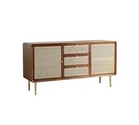 CFY652 Aparador Aparador de Comedor Madera Maciza, Mueble TV for Dormitorio en casa, cajón, Almacenamiento ratán Multifuncional