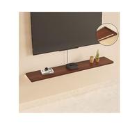 CFY652 Estantería flotante de TV de 63.0/70.8 pulgadas, estante de TV montado en la pared con luz LED, estantes de almacenamiento modernos de madera maciza, estante de pared debajo de televisores
