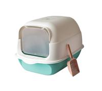 CFY652 Exclusivo para Gatos y Perros Caja de Arena for Gatos Grande Opaca, Caja for con Tapa y Pala, privacidad fácil Acceso for Limpieza para Interiores(Green)