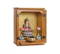 CFY652 Expositor de Incienso de Escritorio for Interiores con Puerta Plegable y Mesa de nicho de Buda