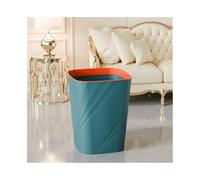 CFY652 Interior Papelera de plástico cuadrada sin tapa con aro presión for el hogar, la cocina, oficina, grande o pequeña, color negro, blanco y verde contenedor de basura(Green,Grande)