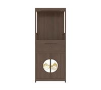 CFY652 Mesa de Altar de meditación, Mesa de Buda, hogar con Puerta, gabinete de Madera for Santuario de Buda(Bruin)