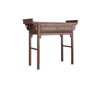 CFY652 Mesa de Incienso de pie con cajón de Nogal Negro, Mesa de Buda for ofrendas de Riqueza