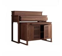 CFY652 Mesa de meditación de Estilo Chino, Mueble de Altar de Buda con combinación de Nogal Negro.