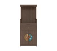 CFY652 Mesa de ofrenda de Riqueza Chino con Pintura lacada, gabinete Vertical for el Santuario de Buda.(Bruin)