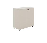 CFY652 Multifuncionales Archivador bajo de Oficina Madera con Cerradura y partición for Almacenamiento Datos, Color Blanco Cajonera Oficina