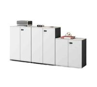 CFY652 Multifuncionales Archivador Corto de Madera con combinación en Blanco y Negro, Cerradura, for Oficina, Almacenamiento Datos artículos Diversos Cajonera Oficina