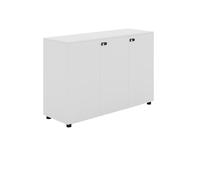CFY652 Multifuncionales Archivador Corto de Madera Tres Puertas con Cerradura for Oficina, Almacenamiento Datos y Otros Objetos Cajonera Oficina