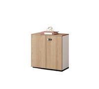 CFY652 Multifuncionales Archivador Corto de Oficina con Puerta Doble y Cerradura, Madera, for Almacenamiento Datos Cajonera Oficina