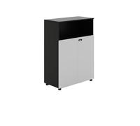 CFY652 Multifuncionales Archivador de Oficina Madera con Puerta Doble y Compartimento Elevado for Almacenamiento Datos Cerradura Cajonera Oficina
