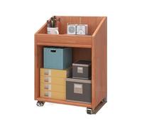 CFY652 Multifuncionales Archivador Debajo del Escritorio de Madera Maciza, gabinete Lateral Almacenamiento móvil con Rueda, Oficina bajo, estantería pequeña Cajonera Oficina(Yellow)