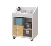 CFY652 Multifuncionales Archivador Debajo del Escritorio de Madera Maciza, gabinete Lateral Almacenamiento móvil con Rueda, Oficina bajo, estantería pequeña Cajonera Oficina(Blanco)