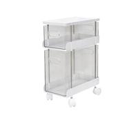 CFY652 Multifuncionales Estante con Carrito Debajo del Escritorio, Estante for Almacenamiento de Datos Oficina, cajón Ruedas abatibles Cajonera Oficina