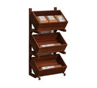 CFY652 Multifuncionales Estante de Almacenamiento Madera Maciza, Estante Multicapa for el Suelo la Sala Estar del hogar, Tipo cajón for disposición desorden Archivos Cajonera Oficina