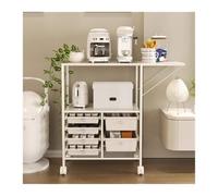 CFY652 Multifuncionales Gabinete for Almacenamiento de Archivos, estantes for microondas Cocina, Soporte for cafetera, Carrito Cajonera Oficina