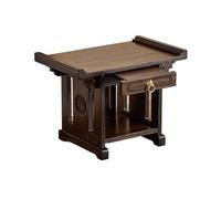 CFY652 Pequeño Pedestal de Escritorio for Buda Color Nogal, Mesa de Homenaje de Incienso de Estilo Chino