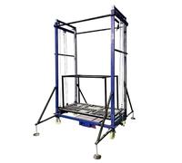 CFY652 Plataforma elevadora de andamio eléctrico, elevador de carga, mando a distancia, decoración del hogar, plegable, portátil, plataforma de trabajo (4 m)