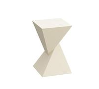 CFY652 Side Table Mesa Auxiliar Cuadrada geométrica Moderna, Mesa de sofá Minimalista Lujo, Centro pequeña for Sala Estar, mesita Noche for Dormitorio Mesa Auxiliar(Blanco)