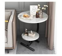 CFY652 Side Table Mesa Auxiliar for sofá, aparador, mesita de Noche Sencilla, Mesa Centro pequeña, for Dormitorio, Redonda Mesa Auxiliar(Blanco)