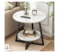 CFY652 Side Table Mesa Auxiliar Pequeña De Centro Esquina for Dormitorio Redonda for Sala Estar Mesa Auxiliar(60CM)