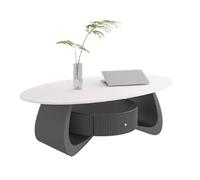 CFY652 Side Table Mesa de Centro losa Roca for Sala Estar, Mesa Ovalada pequeña for el hogar, Ahorra Espacio Mesa Auxiliar(Multi-Colored,Pequeño)