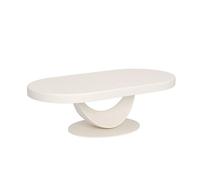 CFY652 Side Table Mesa de Centro Ovalada pequeña Madera for Sala Estar: Mesa Maciza Que Ahorra Espacio for hogares compactos Mesa Auxiliar(120cm)