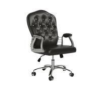 CFY652 Sillas de Oficina Silla de Ordenador Moderna de Lujo, Silla giratoria con Elevador de Oficina y Libros, cómoda Silla sedentaria de Moda for el hogar, Espalda Alta Office Chair(Negro)