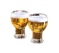 CFY652 Vasos Agua Juego de 2 vasos cerveza artesanal, pinta 15.3 oz, transparentes gran capacidad Vaso de Cristal