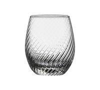 CFY652 Vasos Agua Spiral Strips Stemless Drinking Glasses, Hand Blown Textured Glass Cups for Water, Juice, Iced Tea, Cocktails and Whiskey Vaso de Cristal(Pequeño)
