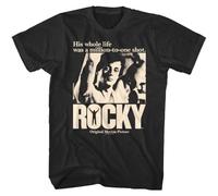CFZQYALNB Million To One Shot Movie Poster Men's T Shirt Sylvester Stallone